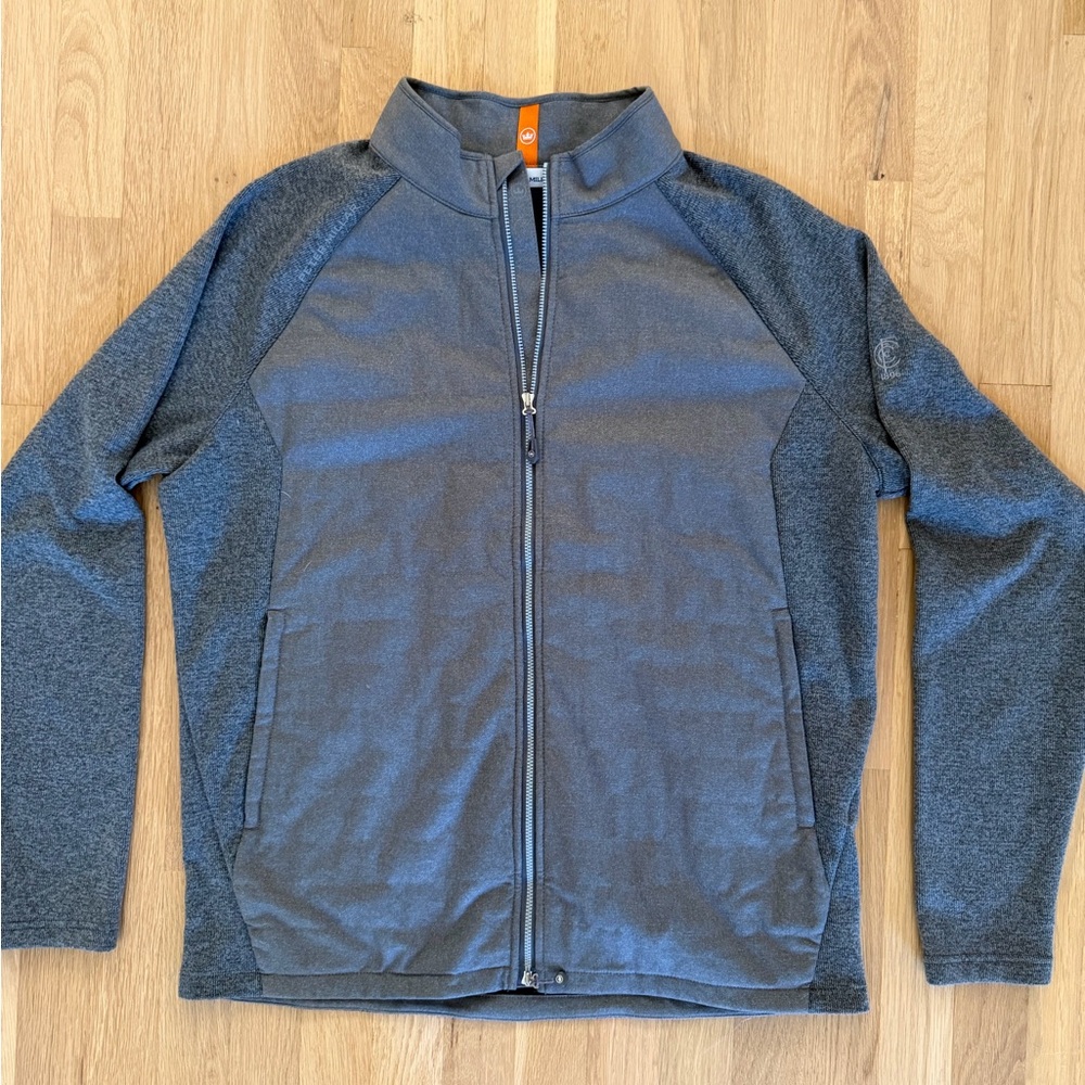 Peter Millar Gray Full-Zip Men's Sweater Jacket
